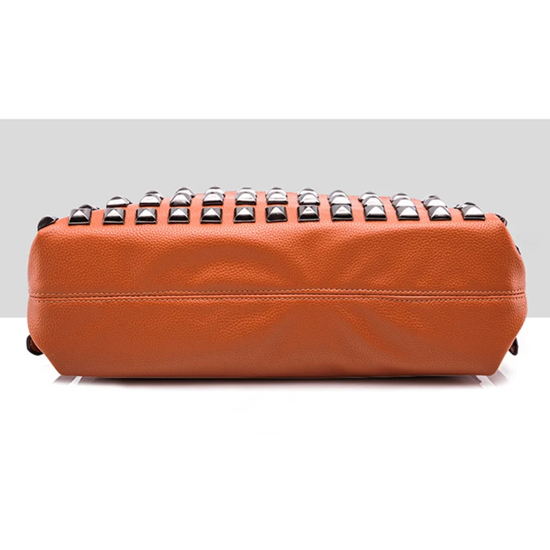 Новый Заклепки Женщин Кожаные Сумки Старинные Женщина Сумка Модные Женщины