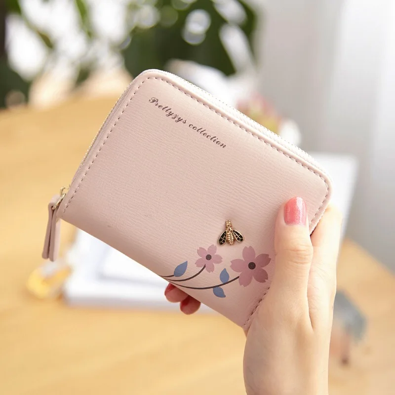 Prettyzys модный кошелек женский маленький на молнии короткий для мелочи из
