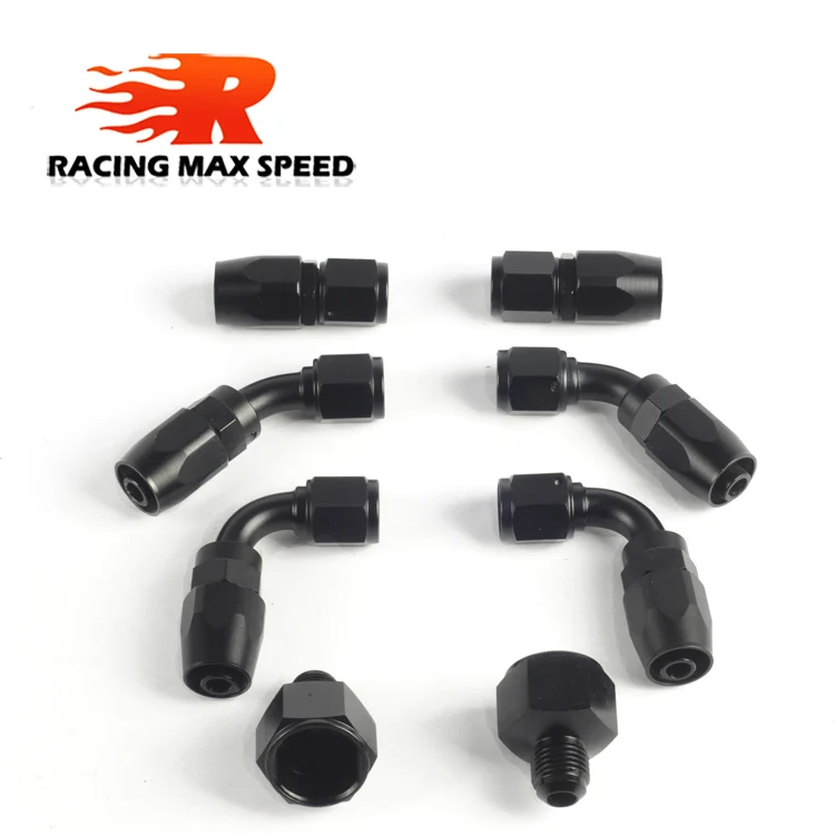 Ан6 фитинги для нефтяного топлива черный шланг Конец масляный адаптер Комплект