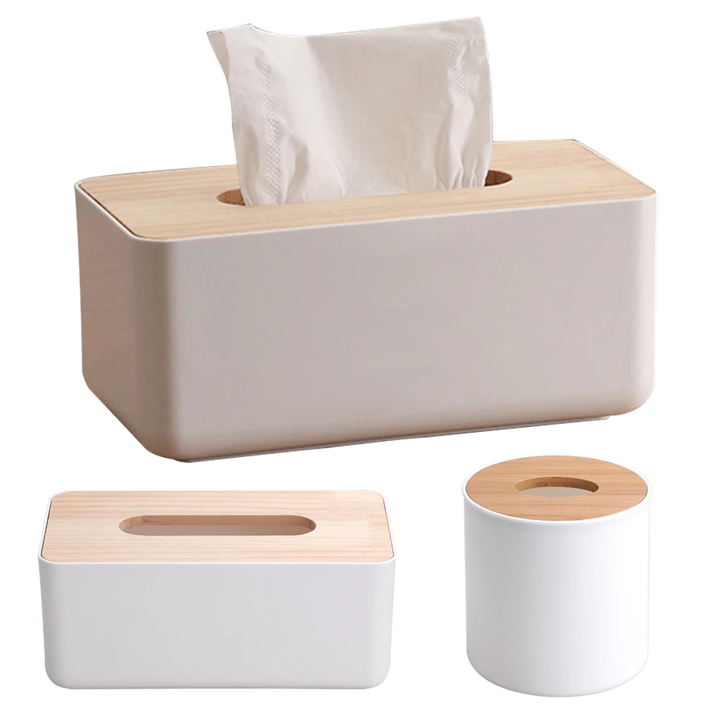Kitchen Simple Stylish Tissue Box Wooden Plastic Accessories Napkin Home Holder Solid Multifunctional Decoration Storage Office | Дом и сад