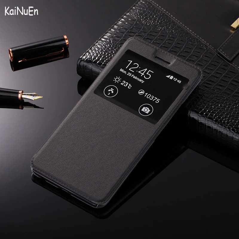 kainuen luxury leather etui coque cover case for Xiaomi Redmi Note 3 note3 Pro pu view flip window retro cell phone accessories |