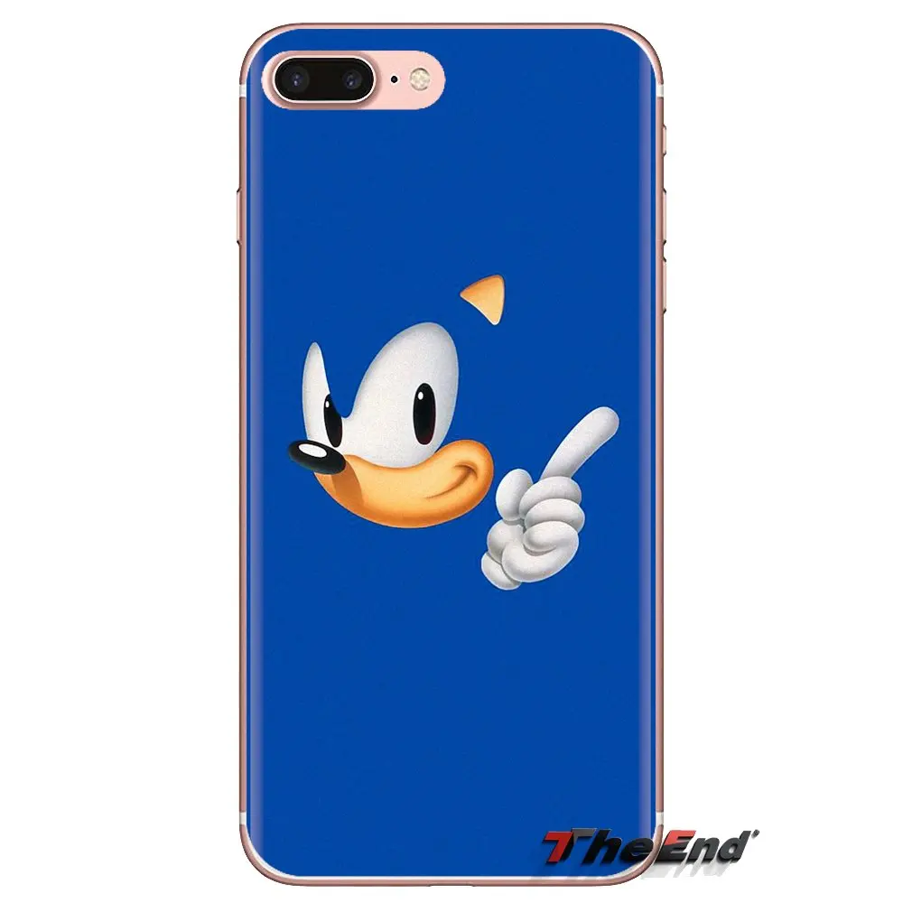 Серебряный Соник Ежик Shadow Sega для iPod Touch Apple iPhone 4 4S 5 5S SE 5C 6 6S 7 8 X XR XS Plus MAX прозрачный