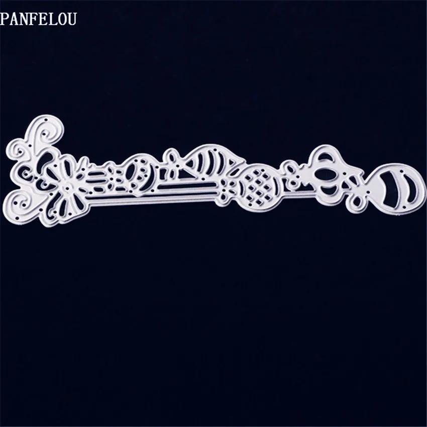 Металлические высекальные штампы PANFELOU с рыбками и цветами для скрапбукинга