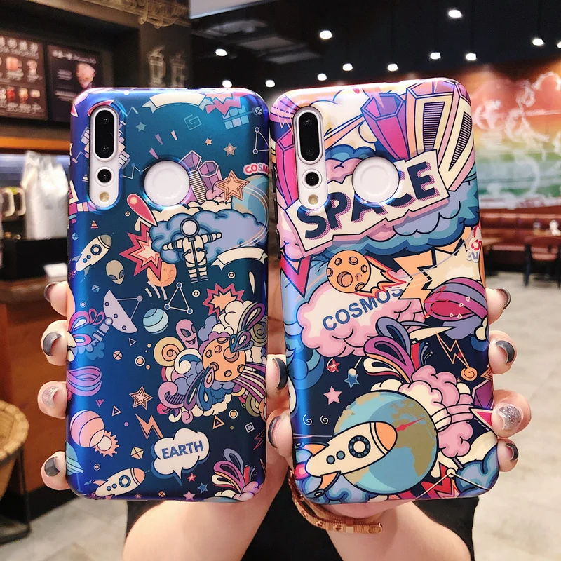 Чехол Space Earth Planet для Huawei P20 Mate 30 Pro P30 Lite 20 Nova 5i Honor с мультипликационным рисунком