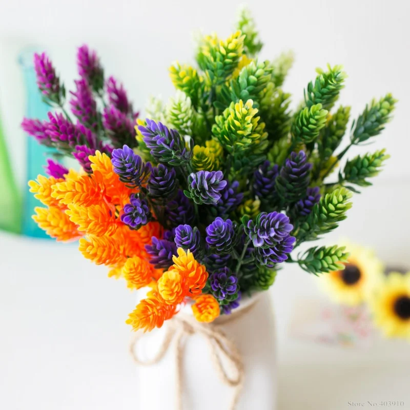 Дешевые рождественские искусственные растения pinecone цветок bromegrass декоративное