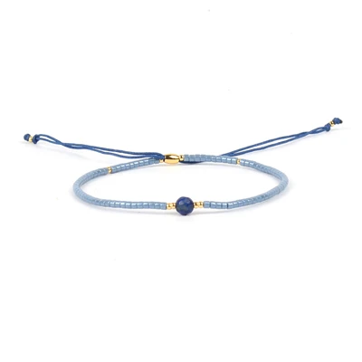 Agate beads KELITCH браслеты дружбы, ювелирные изделия, бисерный Хрустальный Браслет, Браслеты-шармы, одна упаковка, браслет ручной работы для подарка - Окраска металла: Agate beads