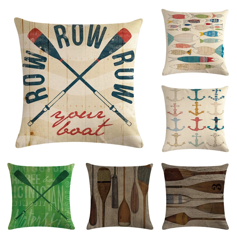 45x45 см картина маслом весло семейная Подушка Чехол мягкая плюшевая наволочка для