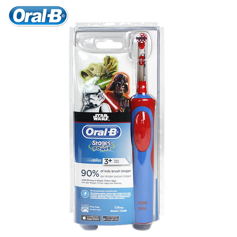 Электрическая зубная щетка Oral B для детей Глубокая чистка зубов крошечная