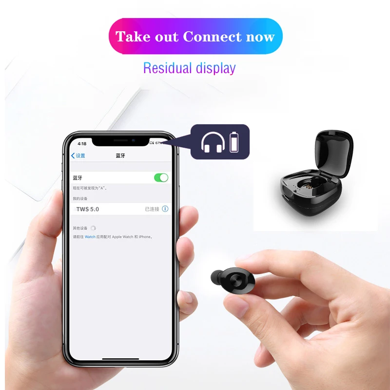 XG D12 TWS Bluetooth 5 0 наушники стерео беспроводной наушник звук спорт громкой связи