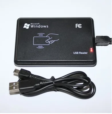 Кард-ридер Proximity Smart 125 кГц EM4100 черный USB RFID 5 шт. + брелоков карт бесплатная доставка