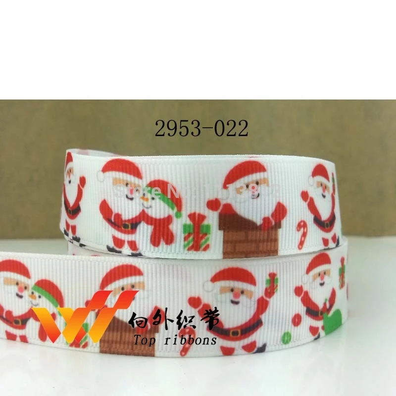Free shipping 50 yard Christmas ribbon printed grosgrain 2906 | Дом и сад