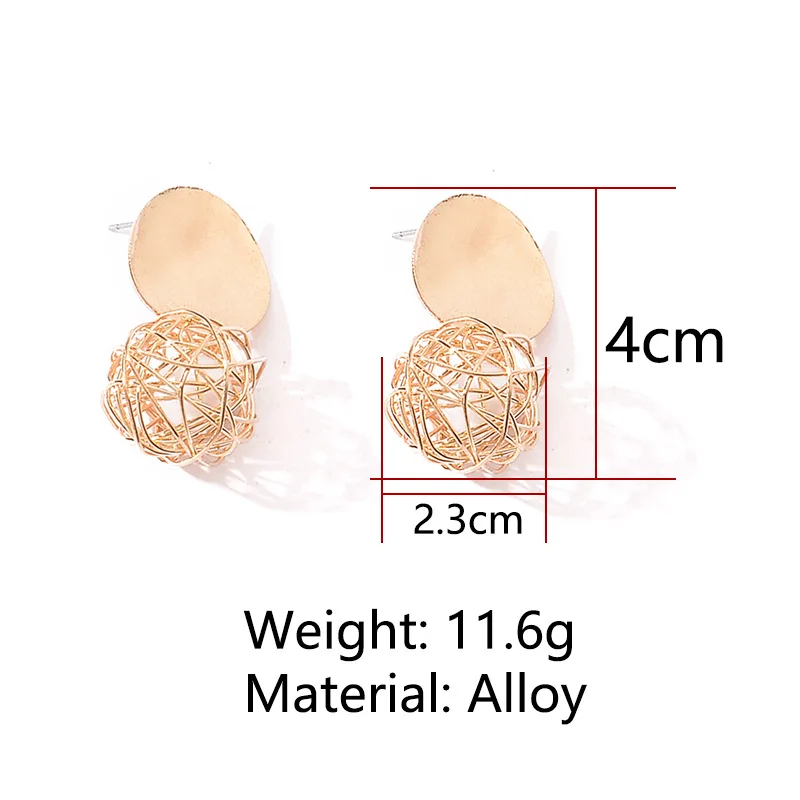 Серьги гвоздики для женщин из полотого металла золотистые и Серебристые