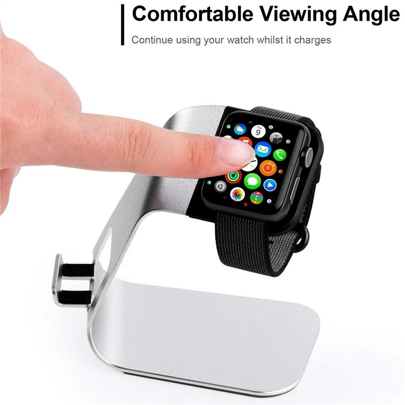 Универсальная 2 в 1 алюминиевая зарядная док-станция для Apple Watch 1 2 3 Iwatch IPhone X 8 7 Plus зарядное устройство держатель для телефона