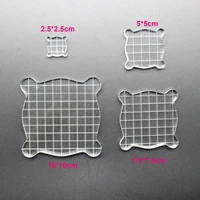 transparent acrylic block pad lined for clear stamp pack of 4