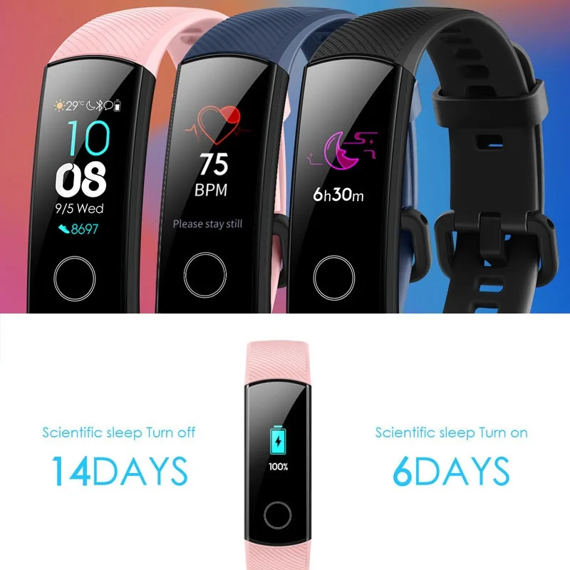 Фитнес браслет HONOR Band 4 смарт часы водонепроницаемые отслеживают активность в