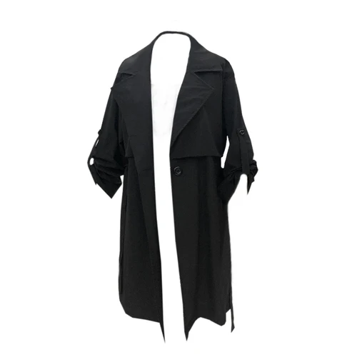 FTLZZ осенние женские повседневные ветровки однотонные ленты из хлопка на одной