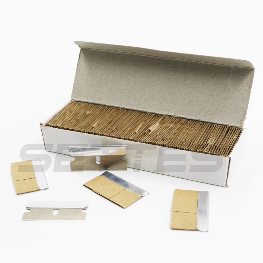 100 шт. металлические лезвия безопасная бритва скребок клей нож стекло очиститель