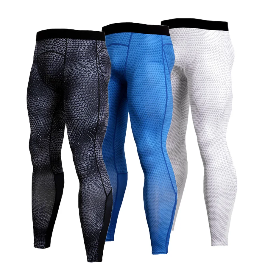 

Rashgard Running Pants Men Fitness Leggings Quick Dry Snake Scales Sports Compression Pants Gym Running Tights Elastic Trousers