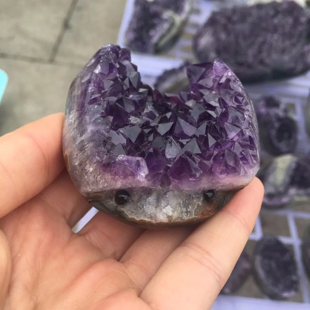 Лучше всего! Натуральная кожа кристалл Ежик Кварцевая игрушка резьба милая