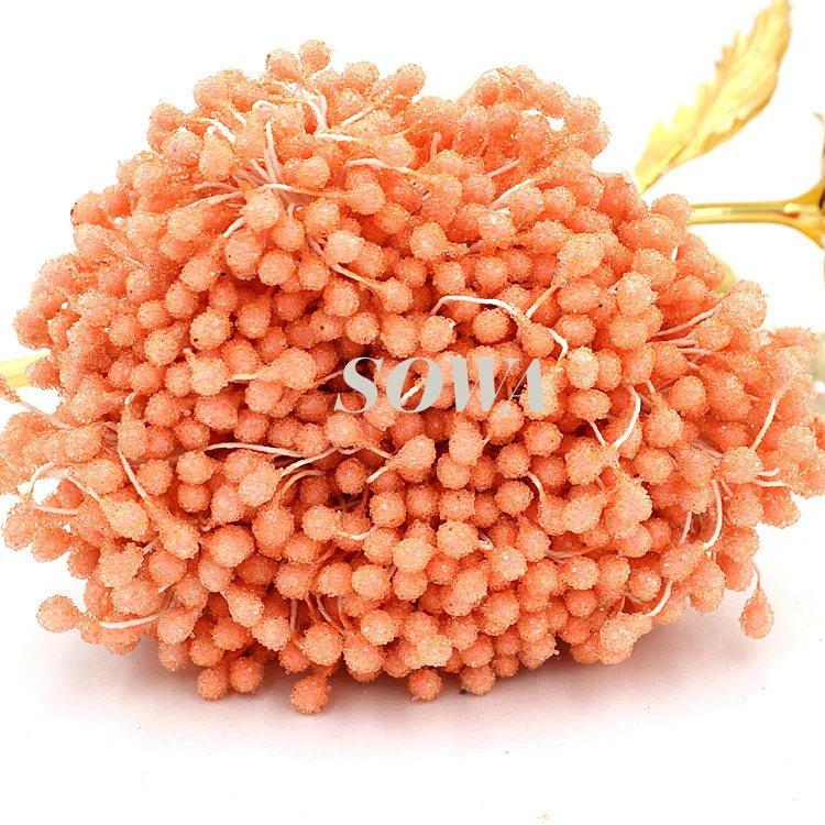 

Free Shipping Wholesale 5mm Orange Glass Eco-friendly Flower Stamen Cake Decoration And DIY Pistil Stamen(820pcs/Lot )