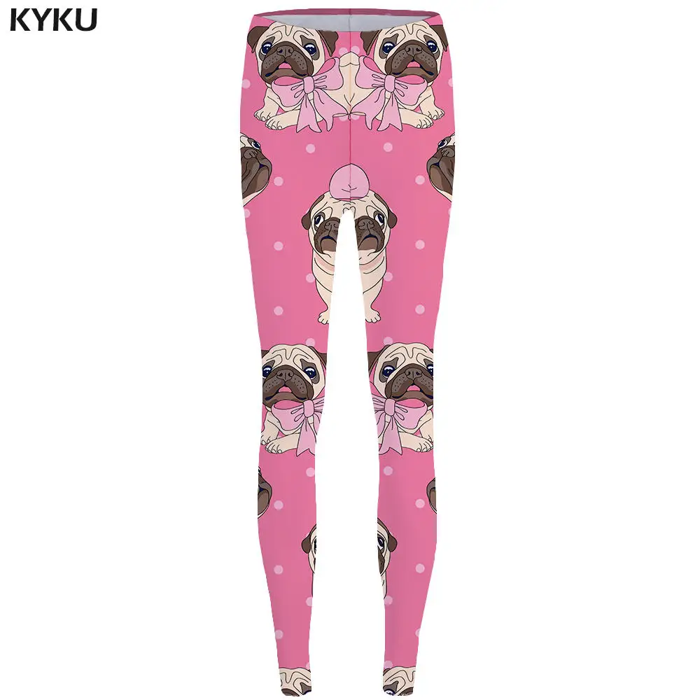 leggings 19 KYKU Cat Леггинсы розовые длинные леггинсы милые леггинсы с высокой талией леггинсы для фитнеса с принтом женские леггинсы из спандекса - Цвет: leggings 19