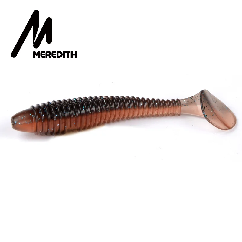 Мягкие приманки Meredith, 10 шт., 6,5 см, с длинным хвостом, для рыбалки, приманки для плаванья, Свинг, для любых рыболовных снастей