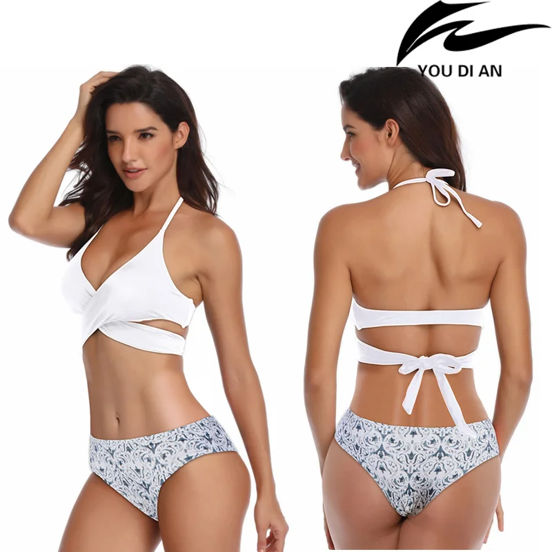 Женский купальник бикини с низкой посадкой купальный костюм для плавания в