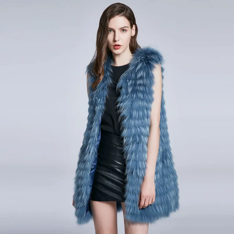 Новая скидка теплое модное пальто из натуральной кожи натурального меха енота