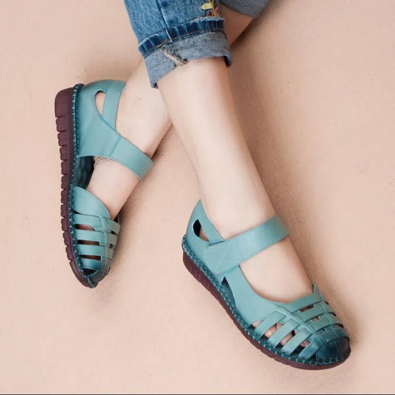 RUSHIMAN 2021 Новый стиль ручной работы туфли на плоской подошве из натуральной кожи