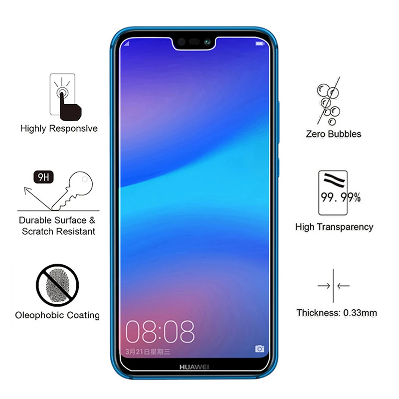 9H Защитное стекло для Huawei P10 P20 P30 pro lite закаленное Защита экрана honor 7x8x9 10 защитная