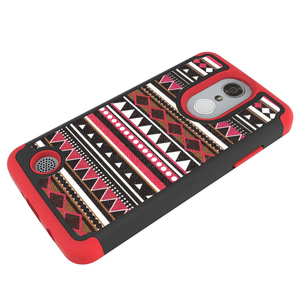 Двухслойный силиконовый чехол из ТПУ с этническим принтом противоударный