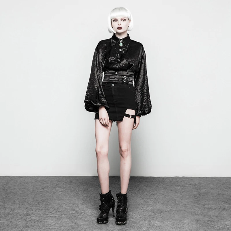 Асимметричная мини-юбка в стиле рок сексуальная клубная короткая юбка из хлопка