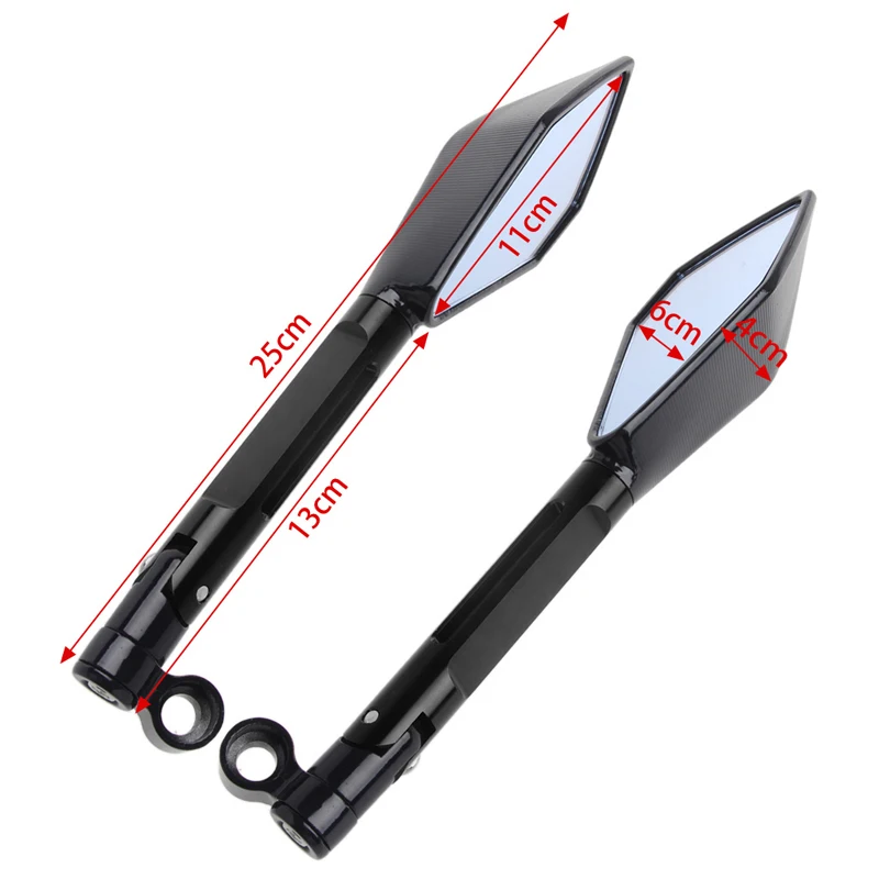 

2x Universal Motorcycle Backup Rearview Mirror For Honda Suzuki Yamaha Kawasaki