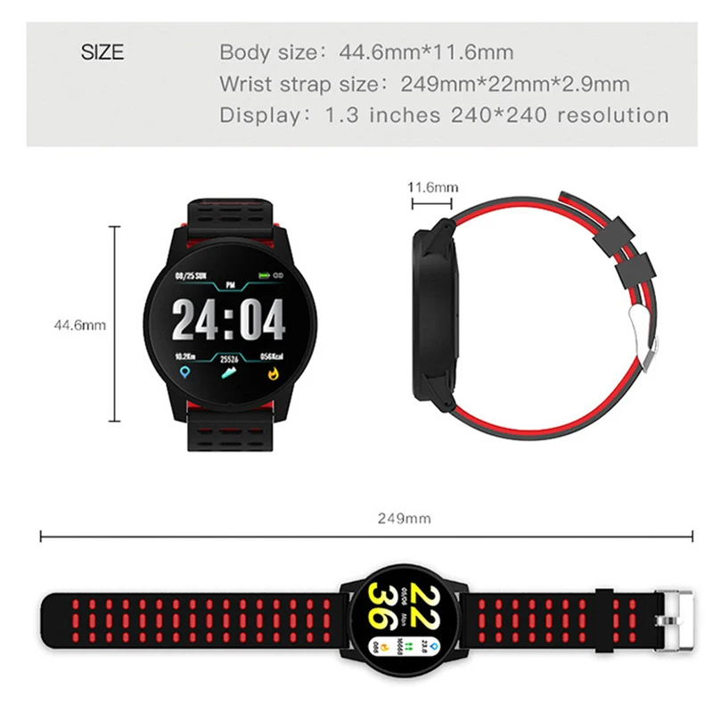 Умные часы мужские спортивные водонепроницаемые фитнес трекер для занятий