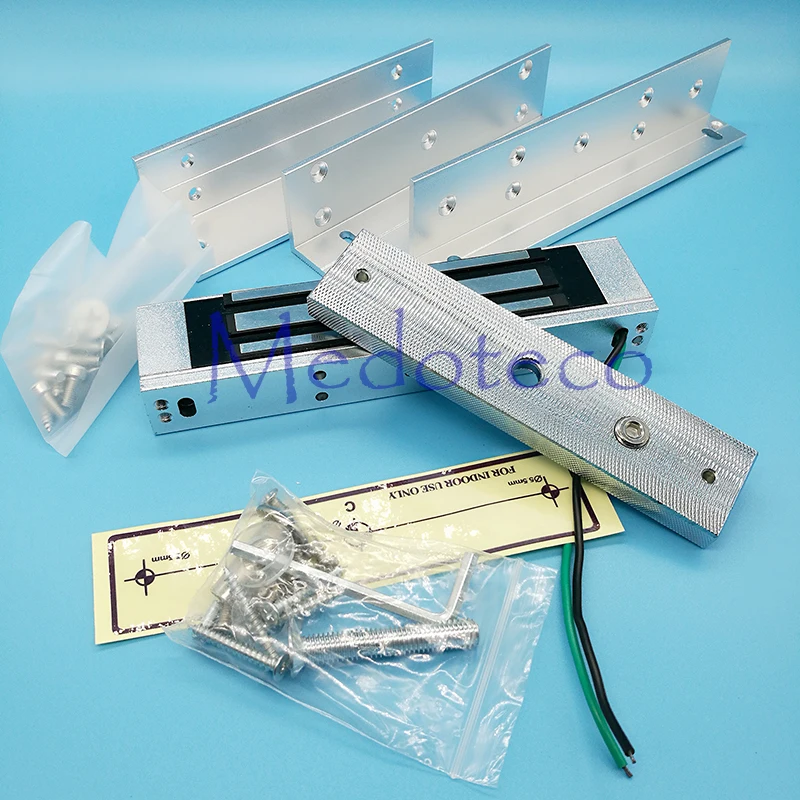

Wholesale 10 PCS Door Access Control Electric Magnetic Door Lock 180KG (350lbs) Holding Force 12V Electric Lock + ZL Bracket
