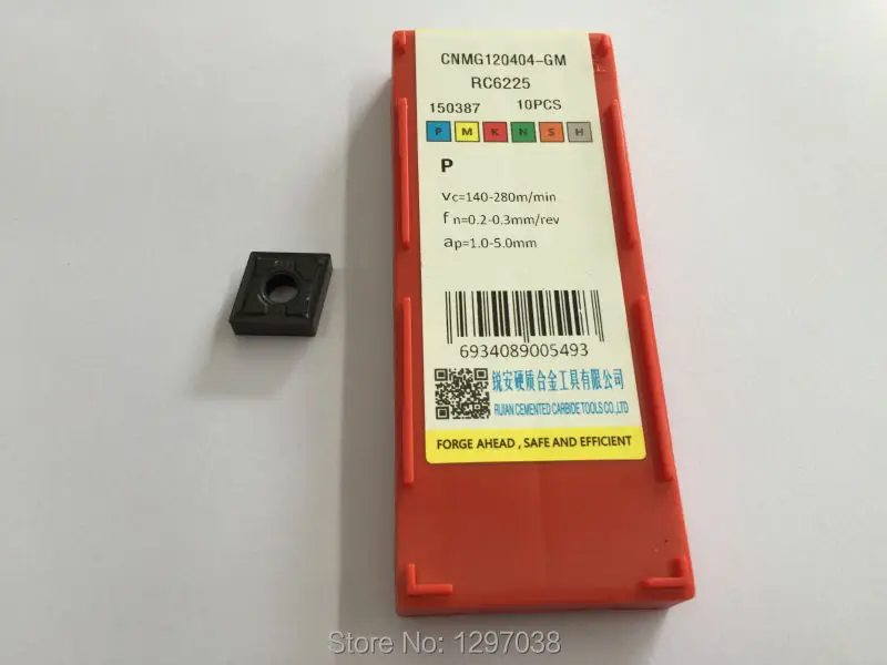 

10pcs CNC carbide blade CNMG120404-GM-RC6225,Universal cutting steel parts, with wear resistance and toughness