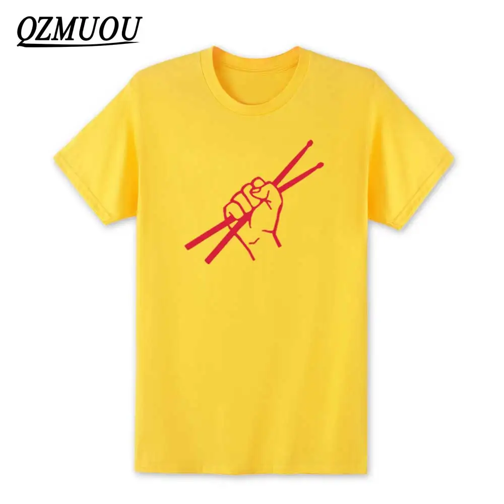 Yellow3 Новинка, модная футболка барабанщика, летняя стильная забавная футболка с коротким рукавом и круглым вырезом, Хлопковая мужская футболка, размер XS-XXL - Цвет: Yellow3
