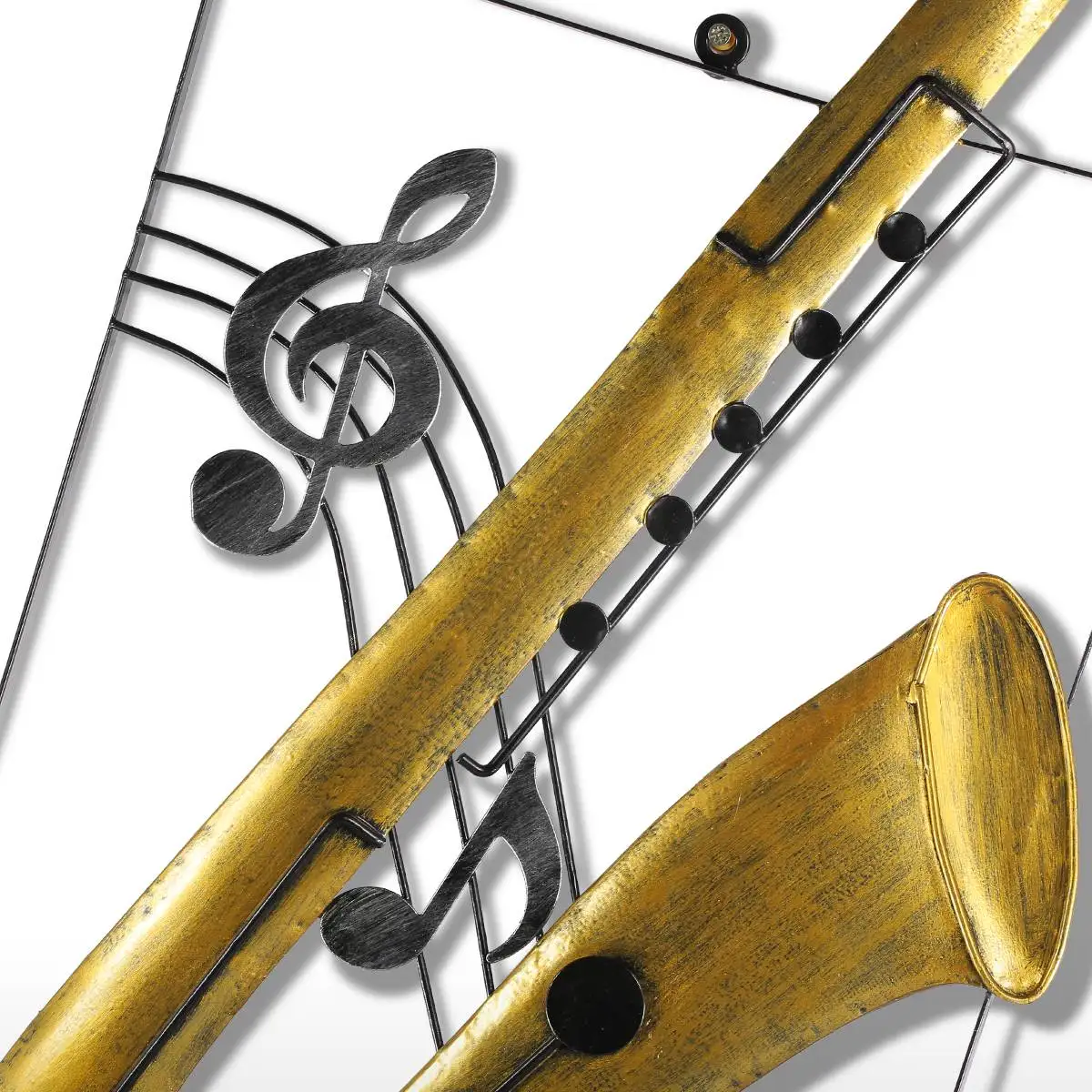 Tooarts Современная Настенная скульптура саксофон подвесное украшение домашний