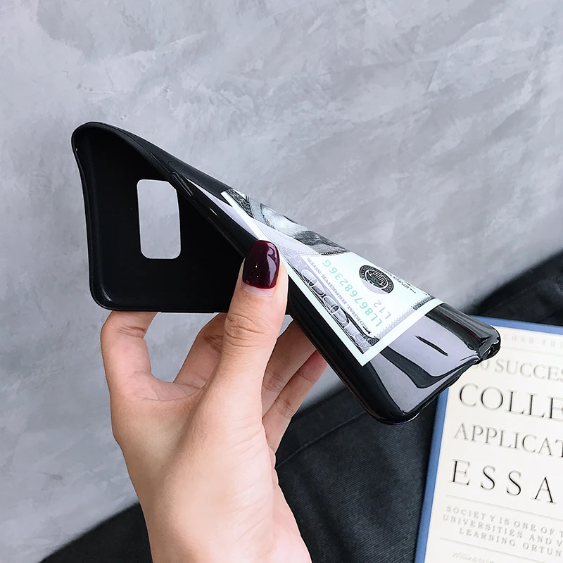 YHBBCASES Модный мягкий чехол с рисунком доллара для Samsung Galaxy S8 S9 S10 Plus Мотивирующий
