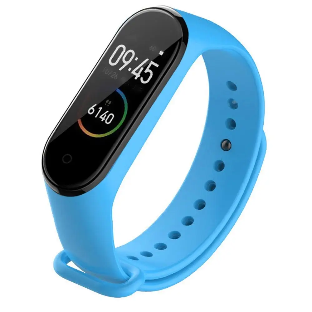 Ремешок на запястье для Xiaomi Mi Band 4 спортивные мягкие TPE силиконовые сменные
