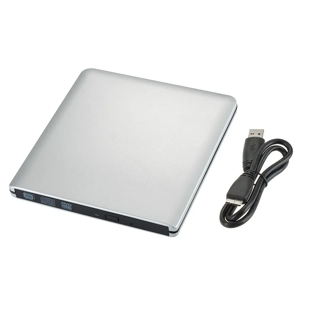 Для samsung Asus Dell hp Ultrabook USB 3,0 внешний DVD плеер 8X DVD-ROM Combo Reader 24X CD-R Burner тонкий оптический привод серебристый