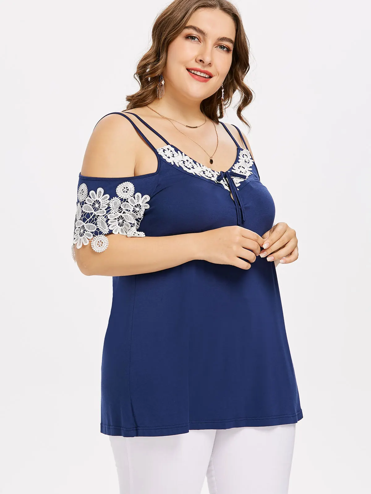 ROSEGAL 2019 летнее платье с открытыми плечами размера плюс двойной ремень Flare блузка