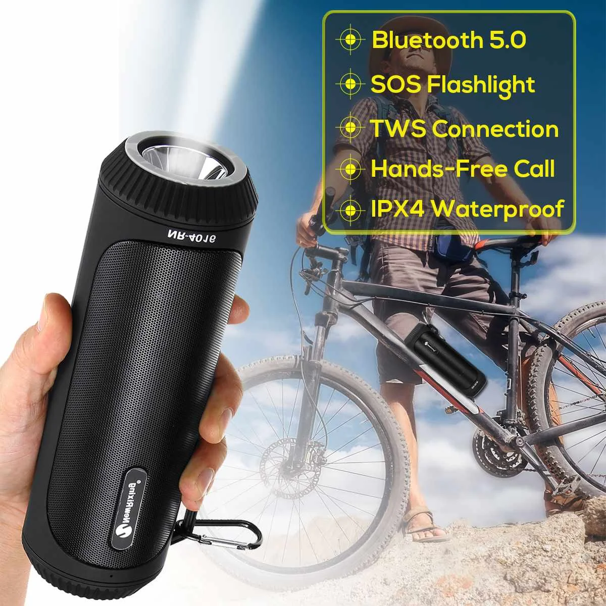Светодиодный SOS открытый V5. 0 Bluetooth динамик водонепроницаемый портативный беспроводной мини Колонка коробка динамик Поддержка TF карта FM стерео блок Hi-Fi