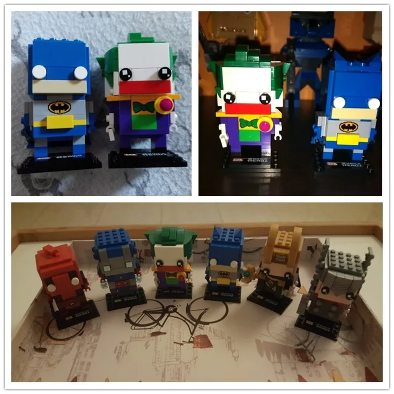 LOZ Бэтмен и Джокер супер герой 2in1 Мини Building Block кирпич головок фигурку игрушки