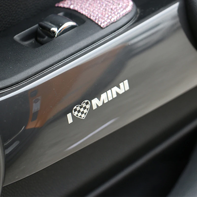 Металлическая мини-наклейка I Love для автомобиля BMW Mini Cooper S R56 R50 R53 F56 F55 R52 R54 R55 R57 R58 R59