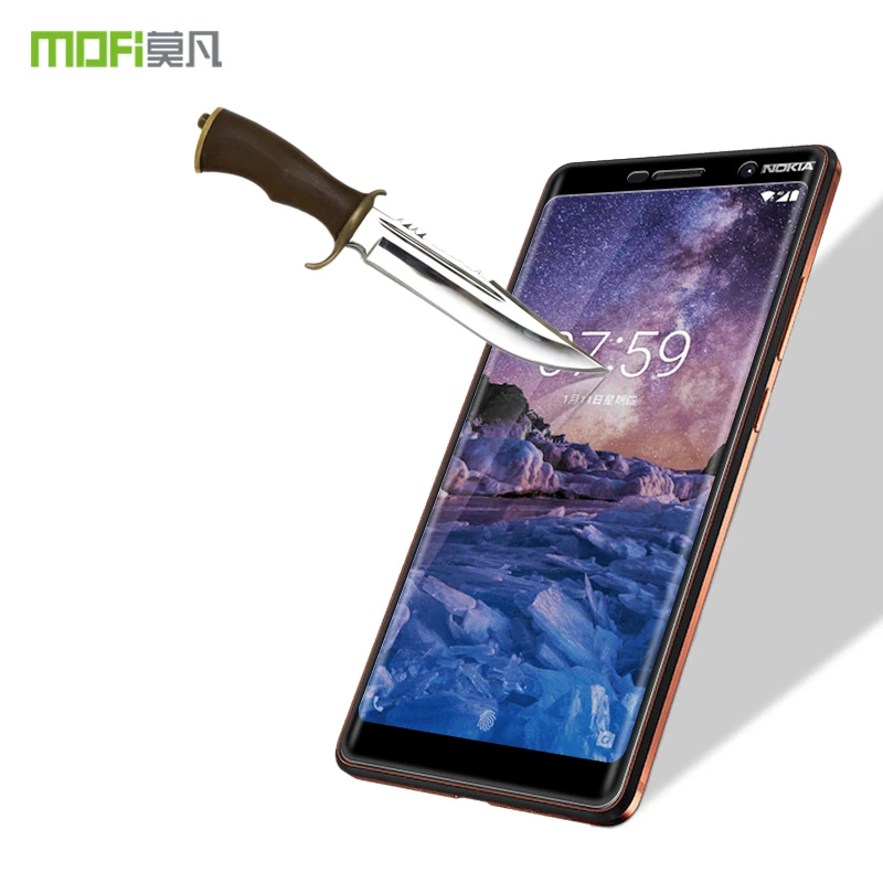 Для Nokia 7 Plus MOFi 3D горячее изгиб изогнутое полное покрытие Закаленное стекло