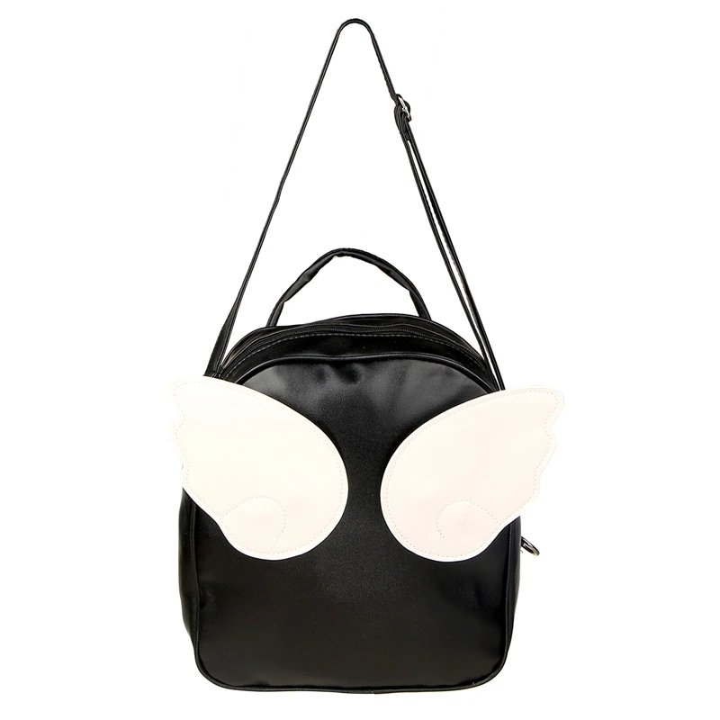 Дизайн женщин Кожа Рюкзак Школьный Портфель Для Подростков Девочек Ангельские