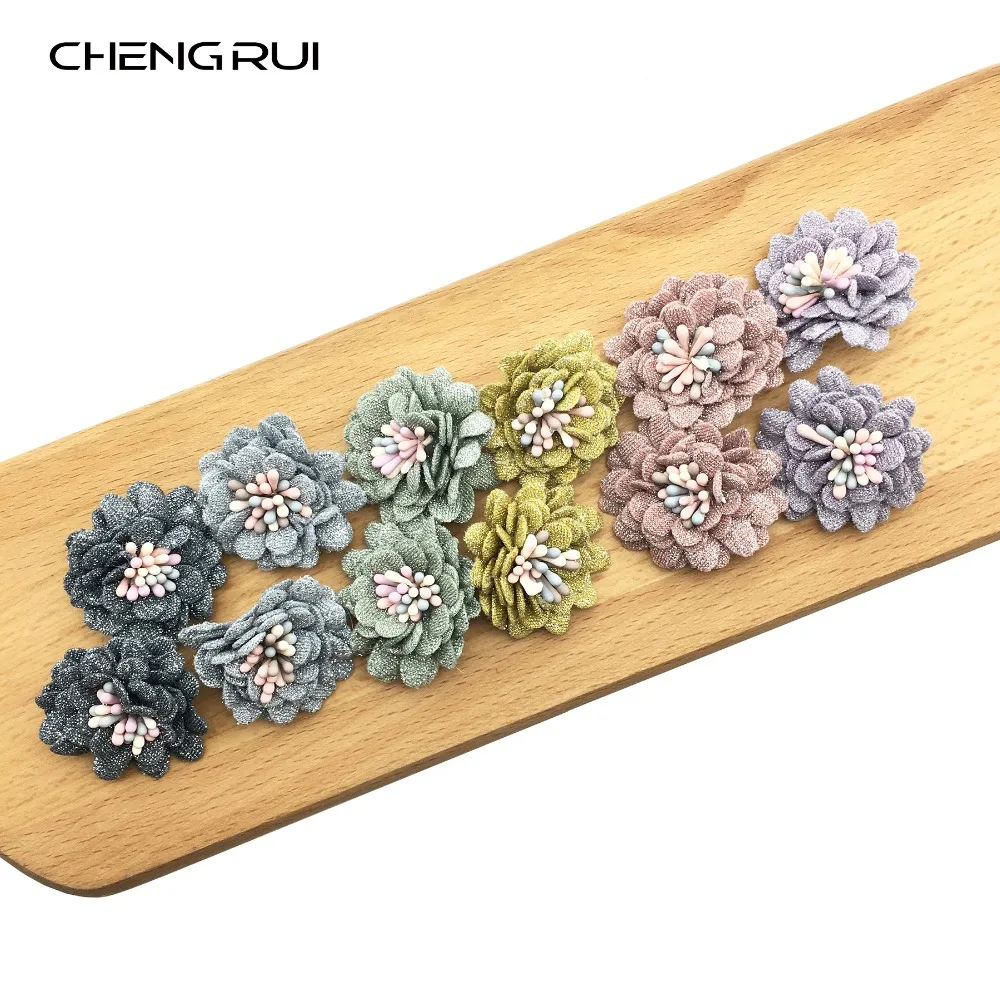 CHENGRUI F107, 3 см, ткань с цветочным принтом, патчи для одежды, Наборы для творчества. Ремесло Материал, цветочным принтом в стиле «сделай сам, рукоделия, 4 шт./пакет