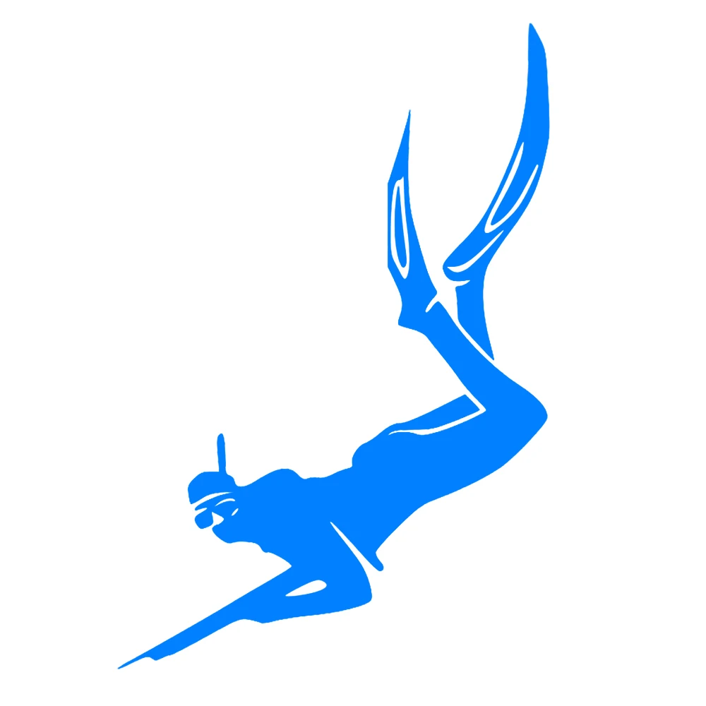 

12.5*18.2CM New Vinyl Car Body Stickers Creative Fashion Diving Enthusiasts Car Windows Decals Car Accessories Multi Color Cool