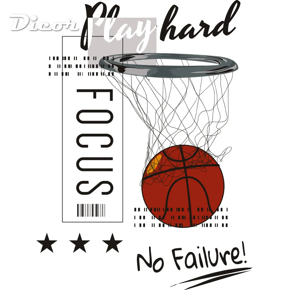 Наклейка на стену DICOR SLAM DUNK баскетбольная тема постер Фотофон не сбой для
